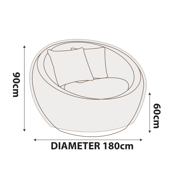 premium outdoor uv & rain storage furniture cover for round patio chairs - buy online coverworld australia