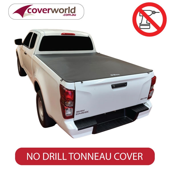 isuzu dmax soft tonneau cover no drill spac cab current