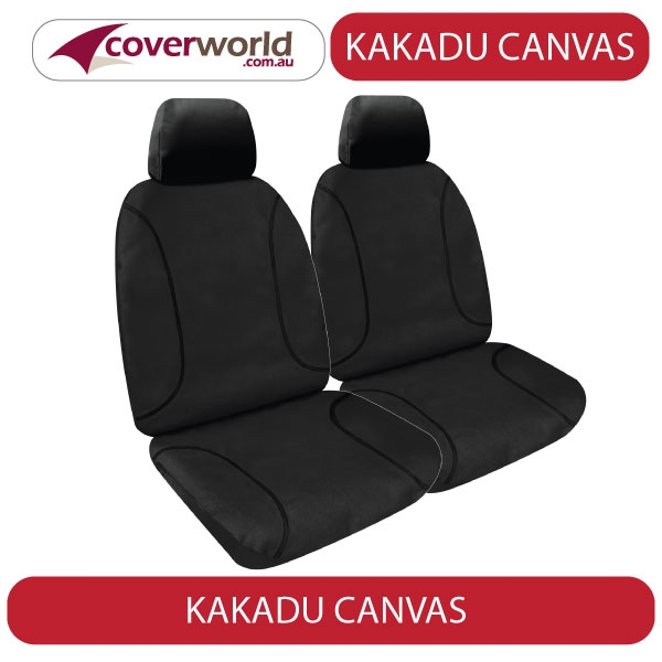 seat covers canvas  toyota hilux sr and sr5 4x2 dual cab - aug 2009 to july 2015