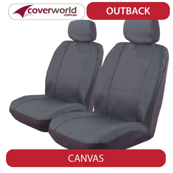 Holden Colorado Seat Covers LS / LT / LTZ - Charcoal Canvas - Jun 2012 - Aug 2016