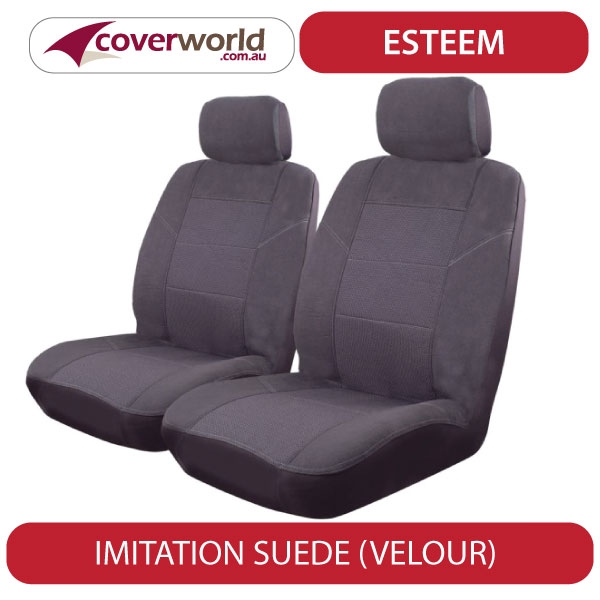 Seat Covers - Colorado Crew Cab - Charcoal Velour - Front and Rear Seats - Airbag Compatible Soft Velour with 3mm Foam Padding