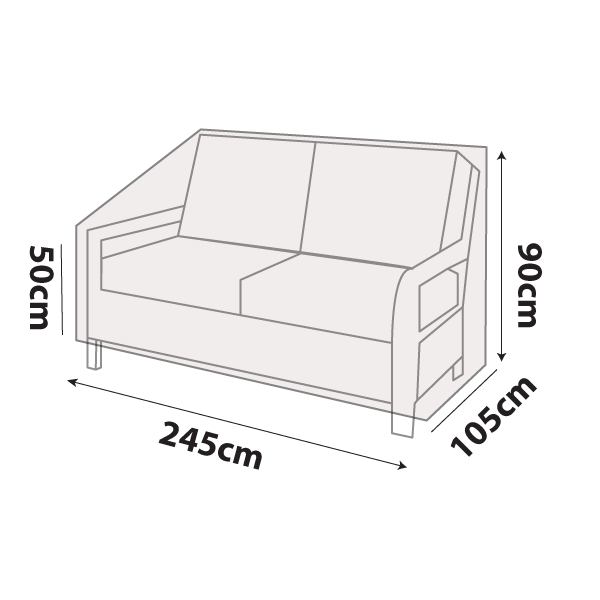 premium outdoor uv & rain storage furniture cover for sofa / love seats - buy online coverworld australia