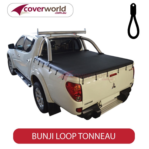 mitsubishi triton dual cab -  soft tonneau cover - bunji - new installation
