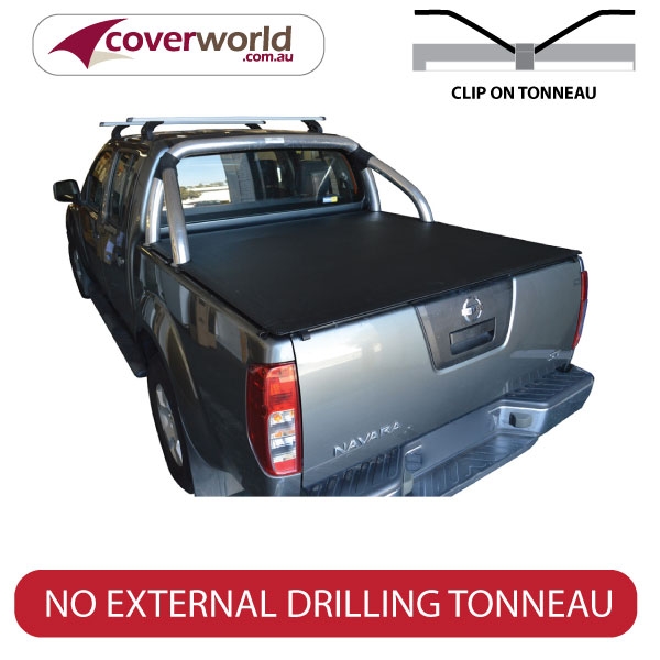 nissan navara d40 st dual cab -  soft tonneau cover - clip on