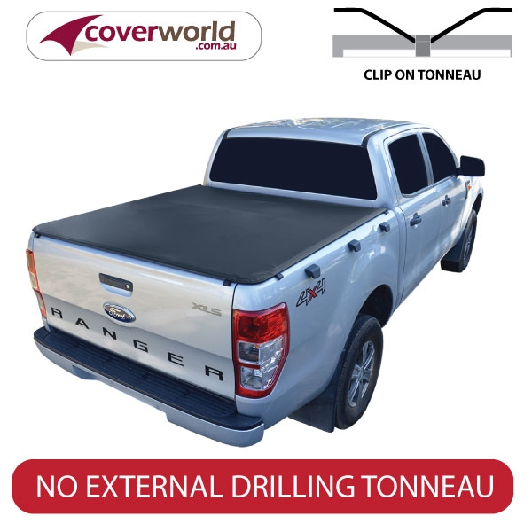 ford ranger tonneau cover double cab - clip on