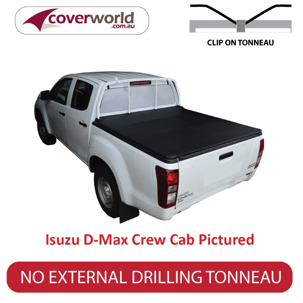 holden colorado crew cab -  tonneau cover - clip on