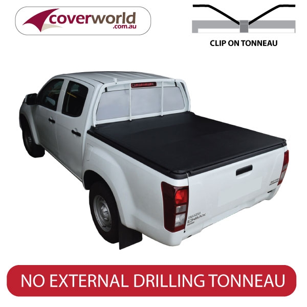 isuzu d-max  crew cab -  soft tonneau cover - clip on