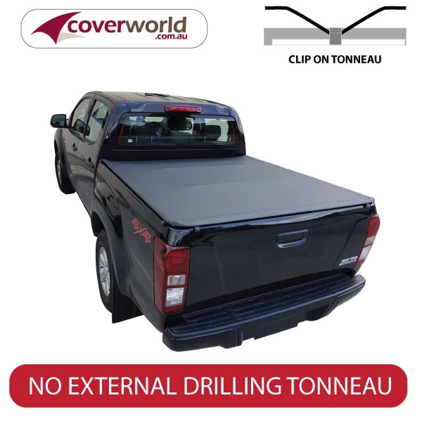 isuzu d-max  crew cab -  soft tonneau cover - clip on