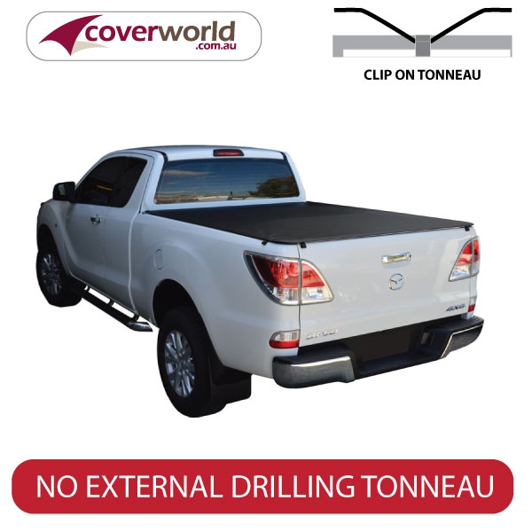 mazda bt50 - freestyle cab -  soft tonneau cover - clip on
