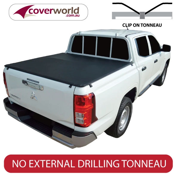 mitsubishi triton mv dual cab ute - clip on soft tonneau cover for utes with factory fitted headboard. Genuine new installation & replacement tonneau by Ute Covers Direct & Coverworld Australia