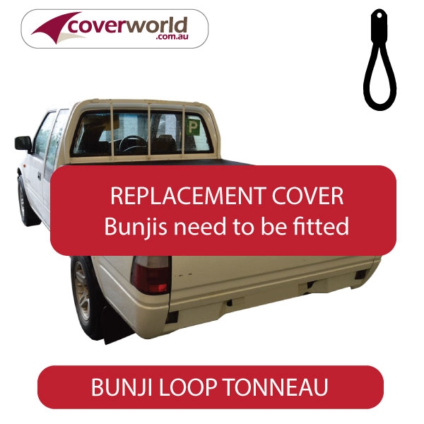 holden rodeo tf series single cab  -  tonneau cover - replacement bunji