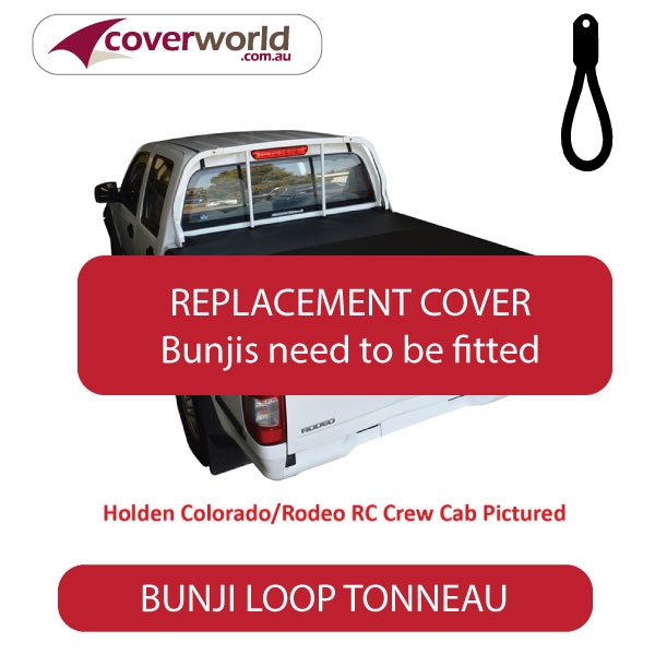 isuzu d-max  crew cab -  soft tonneau cover - replacement bunji