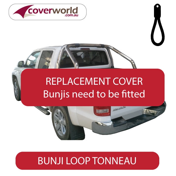 vw amarok - dual cab - soft tonneau cover - replacement bunji