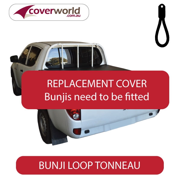 mitsubishi triton dual cab -  soft tonneau cover - replacement bunji