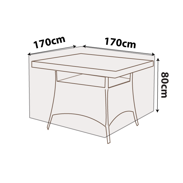 Outdoor Square Table Cover - 170cm