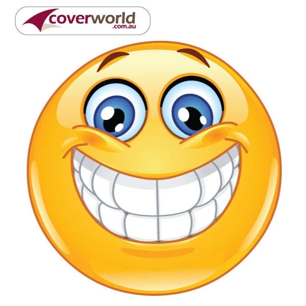 Printed Spare Tyre - Wheel Cover - Big Smile