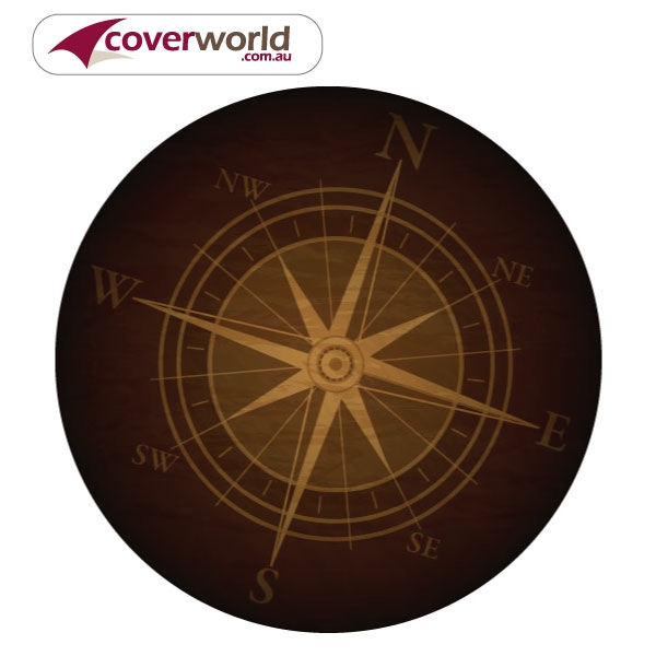 Printed Spare Tyre - Wheel Cover - Compass Print