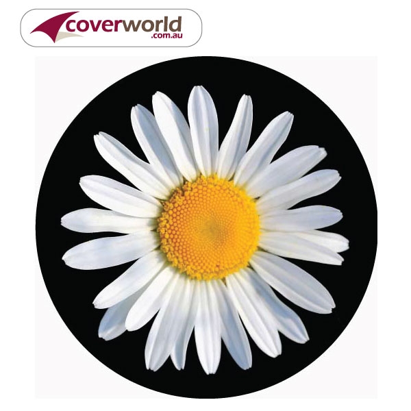 Printed Spare Tyre - Wheel Cover - Daisy Flower
