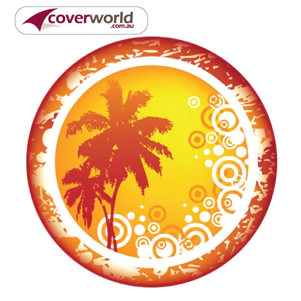golden palmtree custom print tyre cover