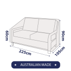 Outdoor weather protection cover for outside furniture - Coverworld Custom Covers made in Australia range of sofa covers