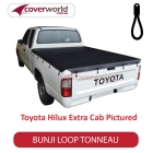 toyota hilux extra cab -  soft tonneau cover - bunji - new installation