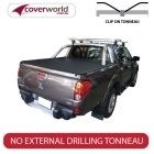 mitsubishi triton dual cab -  soft tonneau cover - clip on