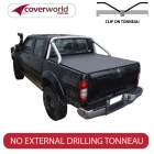 nissan navara d22 str dual cab -  soft tonneau cover - clip on