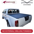 nissan navara d40 rx dual cab -  soft tonneau cover - clip on