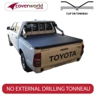 toyota hilux dual cab -  soft tonneau cover - clip on