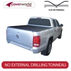 vw amarok - dual cab -  soft tonneau cover - clip on