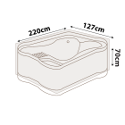 Rectangle Spa Cover - 220cm Length  Sauna