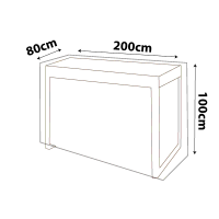 Rectangle Bar Table Cover - 200cm