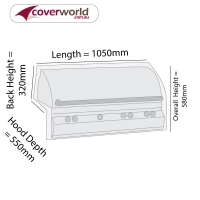 Built In BBQ Cover 105cm Length