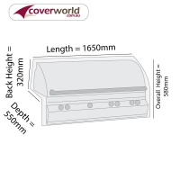 Built in BBQ Cover 165cm Length