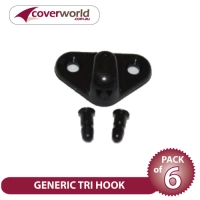Generic Triangle Hook (2-Hole Version) - Pack of 6