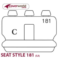 Tailor Made Second Row of Seat Covers Sheepskin Covers - Rivergum - 3 Star - 20mm (synthetic sheepskin backing)