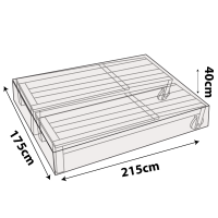 Sun Lounger Cover - Wide and Stored Flat