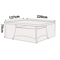 Outdoor Rectangle Table Cover - 220cm Length