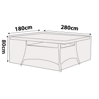 Outdoor Rectangle Table Cover - 280cm Length