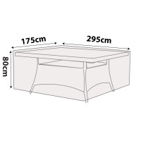 Outdoor Rectangle Table Cover - 295cm Length