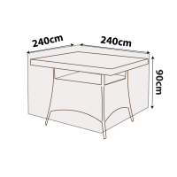 Outdoor Square Table Cover - 240cm